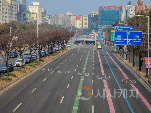 f_3. 초보 운전자도 안심, 대전시 색깔 유도선 재정비-사진1.jpg