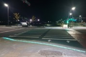 예산군, 내포신도시 도청예학사거리 LED 바닥신호등 설치
