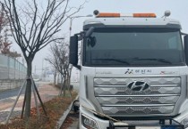 아산시, 노면 청소차 활용 낙엽 수거